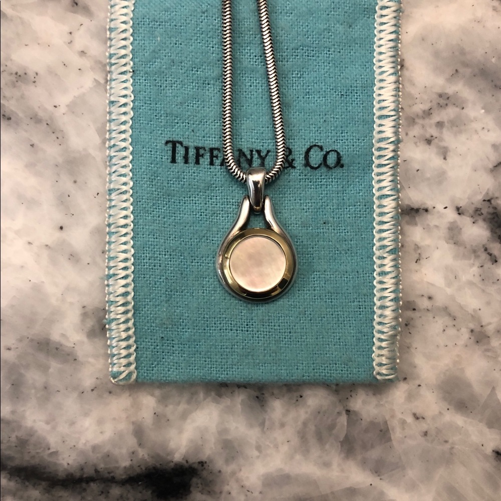 SOLD Tiffany 18K Gold, Silver, Mother of Pearl